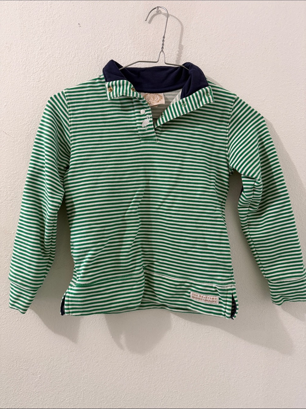The Beaufort Bonnet Company White Striped Long-Sleeve Polo